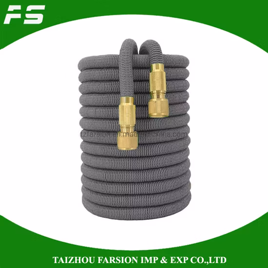 Manguera flexible y expandible para riego de jardín, con conector de latón, para lavado de autos al aire libre.